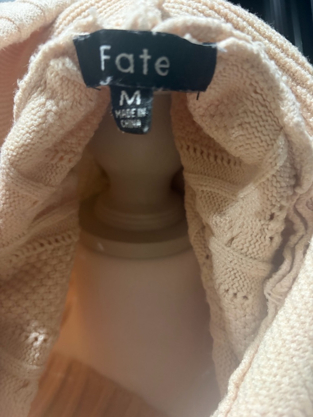Fate Cream Cable Knit Sweater